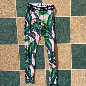 adidas palm print leggings